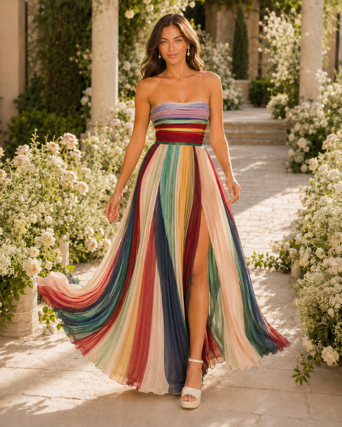 Evelyn – Vestido largo de caída fluida