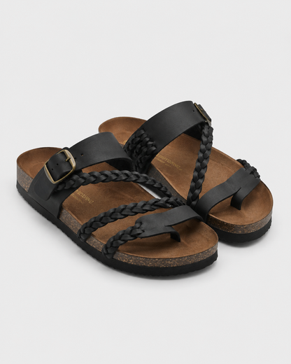 Nerea – Sandalias de corcho trenzadas