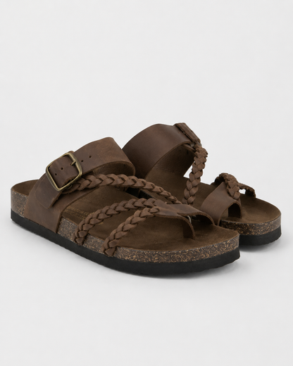 Nerea – Sandalias de corcho trenzadas