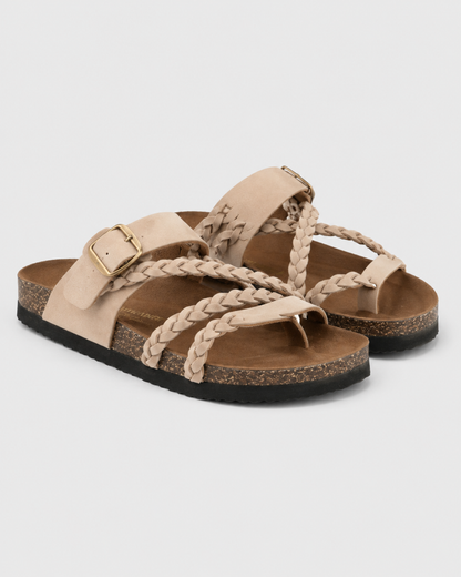 Nerea – Sandalias de corcho trenzadas