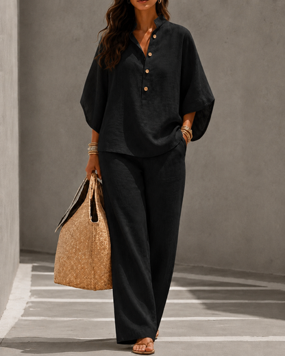 Maribel – Conjunto fluido de lino
