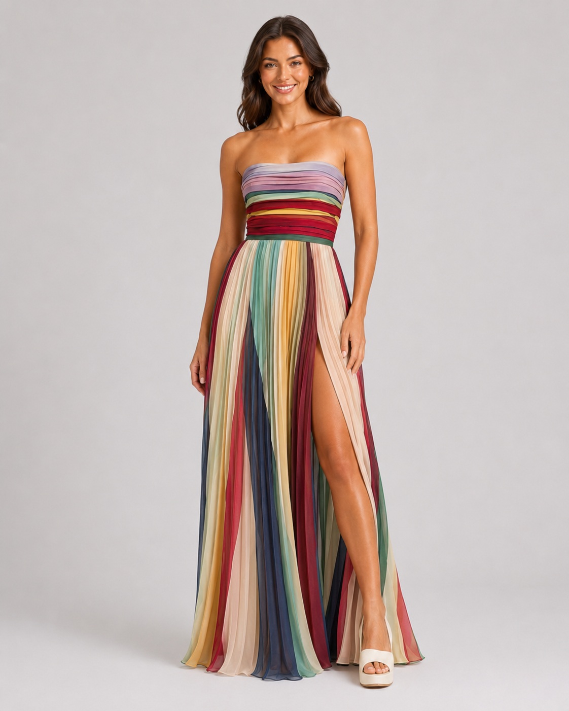 Evelyn – Vestido largo de caída fluida
