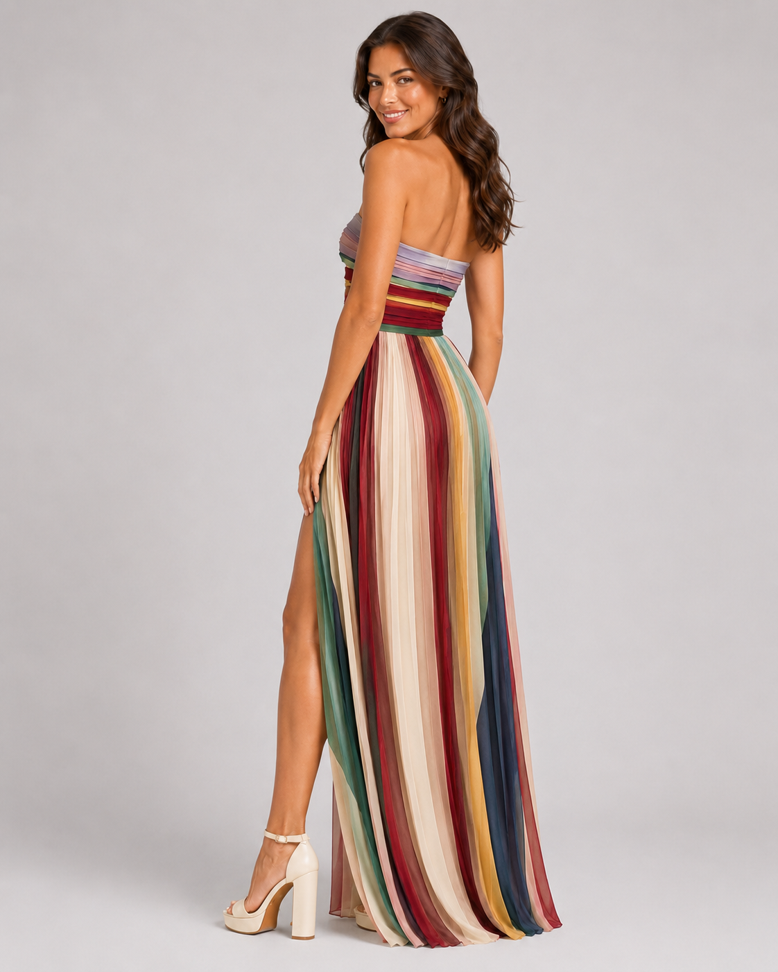 Evelyn – Vestido largo de caída fluida